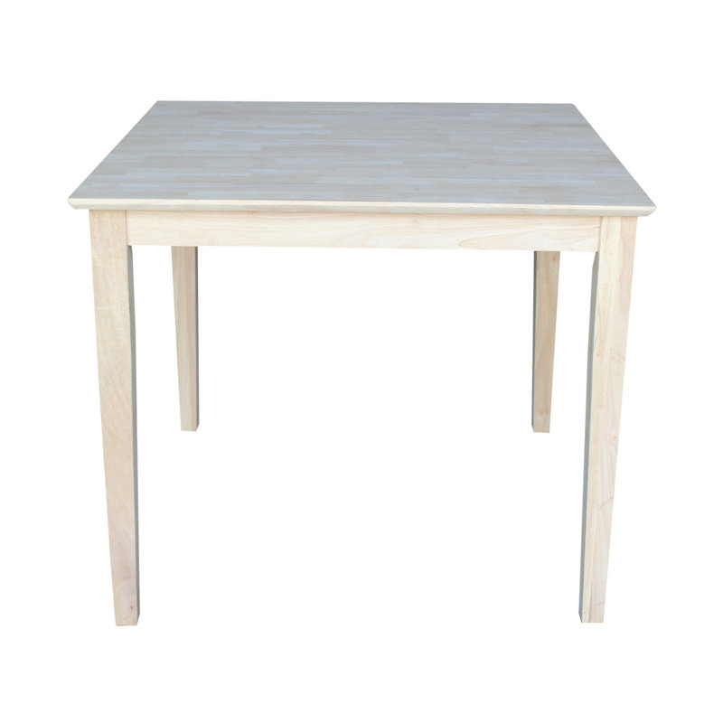 Table à manger en bois massif Calumet Heimann, H 30 po x L 36 po x l 36 po, Non fini