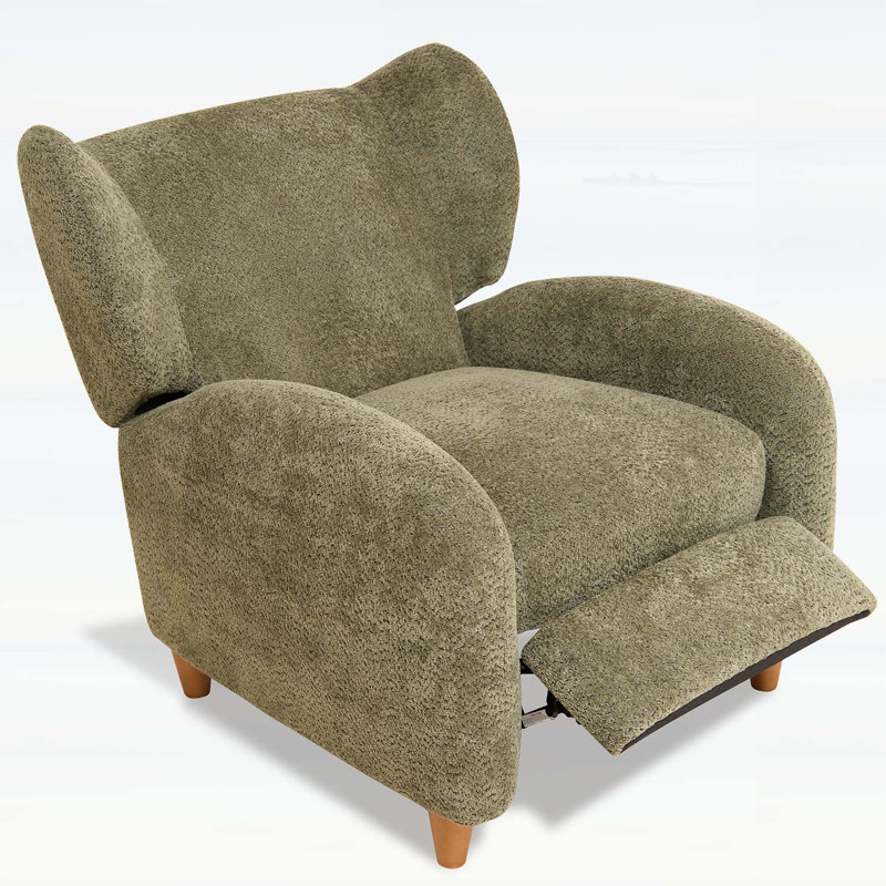 Chaise multifonctionnelle, dossier incurvé, salon et bureau, Olive Green