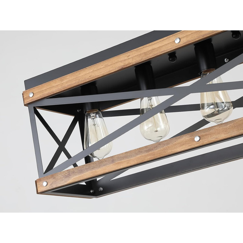 Luminaire suspendu pour îlot de cuisine Farmhouse, 5 lumières, H 10,2 po x l 31,5 po x P 9,05 po