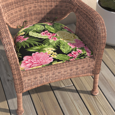 18.5" x 17.5" Outdoor Seat Pad with Ties