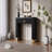 Modern Console Table With Vertical Ribbed Design - Compact Storage Functional Drawer