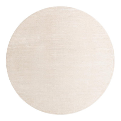Mclellan Solid Color Machine Made Power Loom Area Rug in Ivory