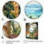 «Tropical Windows View Blooms 2», art mural floral abstrait-1851731033-1851731028