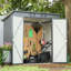 Armoire de rangement extérieure noire et respirante pour jardin 6X4 Ft