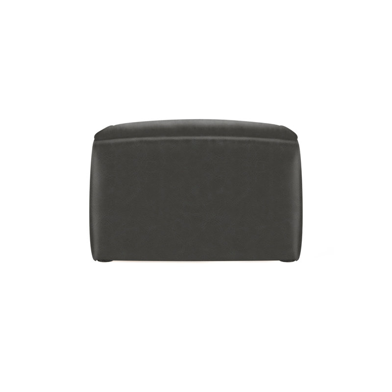 Repose-pieds Varick, Naturel, Cuir rétro graphite