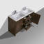 Plateau de meuble-lavabo double blanc avec lavabo 58,75 po Chelsei