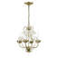 Lustre unique classique / traditionnel à 4 lumières avec détails en cristal Borchert