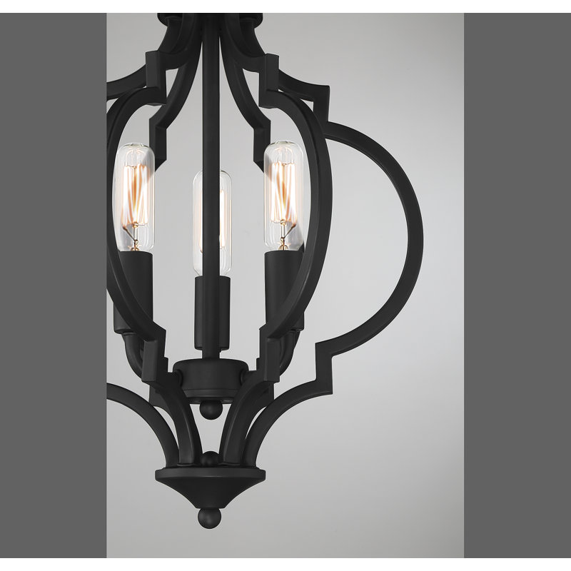 Oswald 3-Light 11" Flush Mount in Matte Black, Matte Black