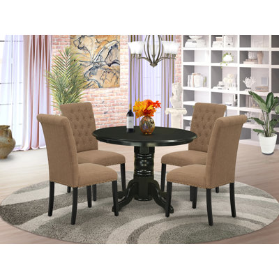 Sechovicz 5 Piece Piece Solid Wood Dining Set by Winston Porter