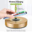  Set Of 2 Wireless Charging Industrial Table Lamp, Black-516395727
