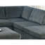 Élégant canapé modulaire en chenille gris de 6 pièces avec 2 coins d'angle, des chaises sans accoudoirs et des repose-pieds pour une chambre élégante et confortable