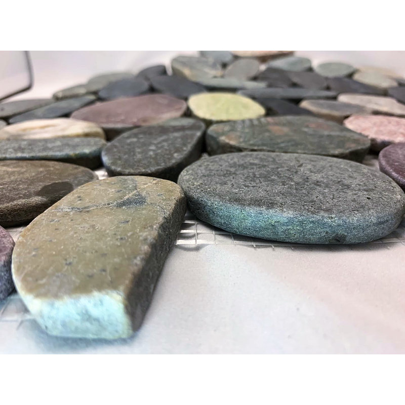 Carreaux de mosaïque en pierre naturelle de taille aléatoire en noir/gris Mountain