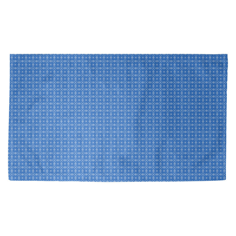 Tapis de porte d’intérieur napperon Kitterman, Rectangle 2 pi 1,5 po x 3 pi 6 po, Bleu