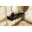 Tablette flottante 47 po avec tiroir, coiffeuse murale polyvalente, bureau, table flottante pour chambre à coucher, salle de bain, coiffeurs, noir et doré