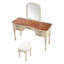 Coiffeuse de maquillage avec miroir et tabouret
