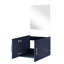 Meuble-lavabo bleu marine de l 24 po x P 22 po avec miroir inclus de 18 po - Espace de rangement spacieux, rapide et entièrement assemblé - Installation-357825255