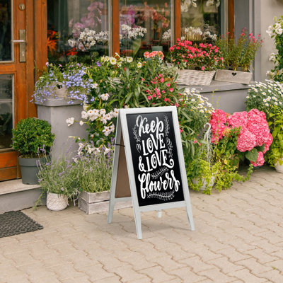 A-Frame 40 inch Freestanding Sidewalk Chalkboard Sign