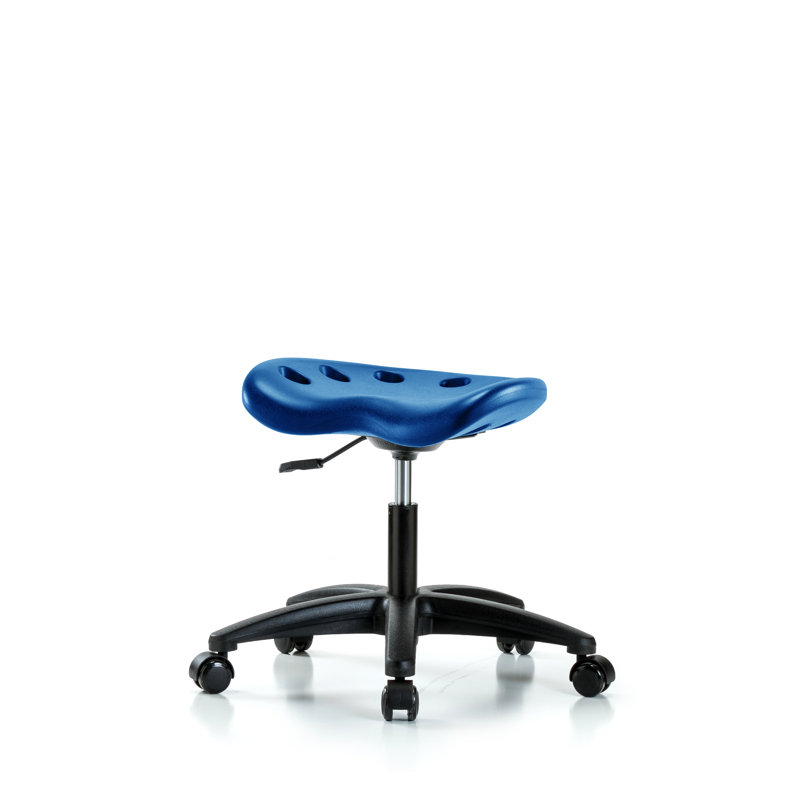 Tabouret de laboratoire à hauteur ajustable Tractor, Roulettes, Bleu, Noir, noir, noir, noir