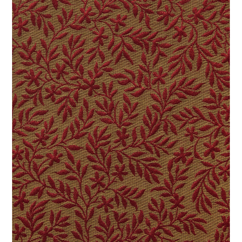 Rameaux Cotton Blend Performance Fabric, Red/Golden