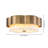 Aubrielle 2 - Light Vintage Distressed Gold Leaf Flush Mount Light for Bedding Room