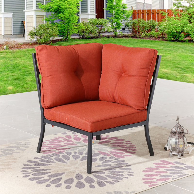 Chaise de patio avec coussins Jenalea