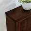 Buffet Mid-Century en rotin 39,4 po, 2 trous - Noyer-130480507