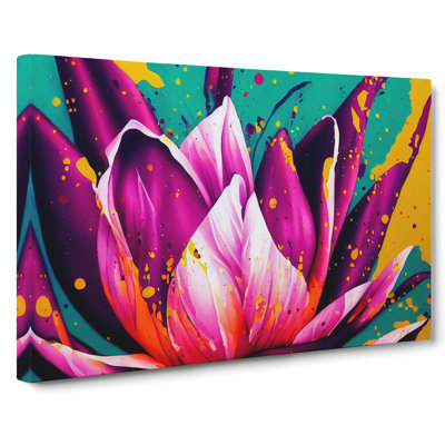 Tulip Flower Splash Vol.2 Abstract - Wrapped Canvas Print