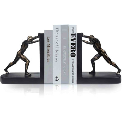 Serre-livres décoratifs pour hommes, serre-livres antidérapants en résine de 18 cm, modèle Push Man