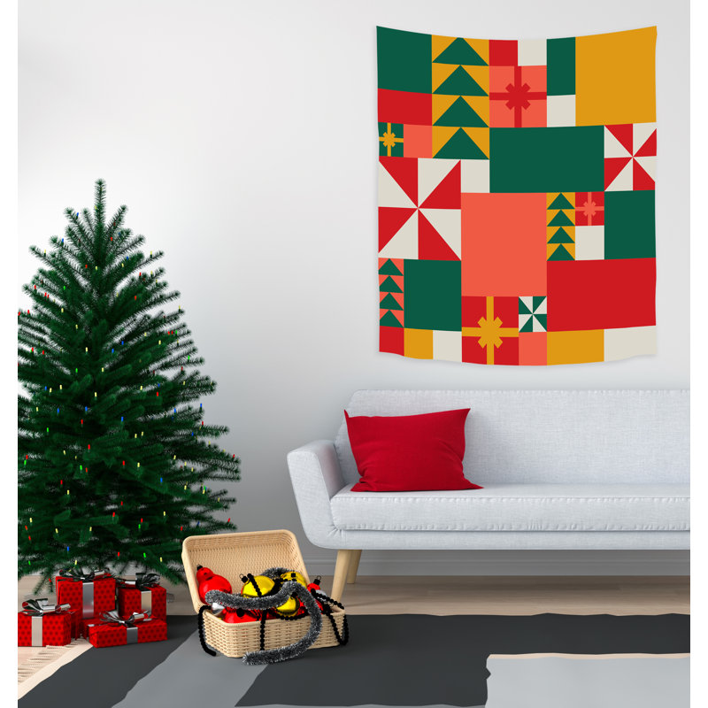 Tapisserie en polyester patchwork, H 68 po x l 80 po x 0,25 po