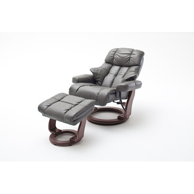 Manually Adjustable Darcelle Recliner With Footstool