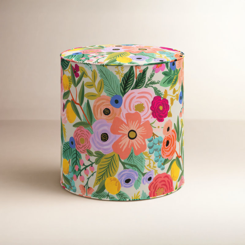 Billie Ottoman, Rpc Garden Party Garden Linen