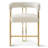 25" Upholstered Gold Chenille Arm Counter Stool (Set of 4)-992046052