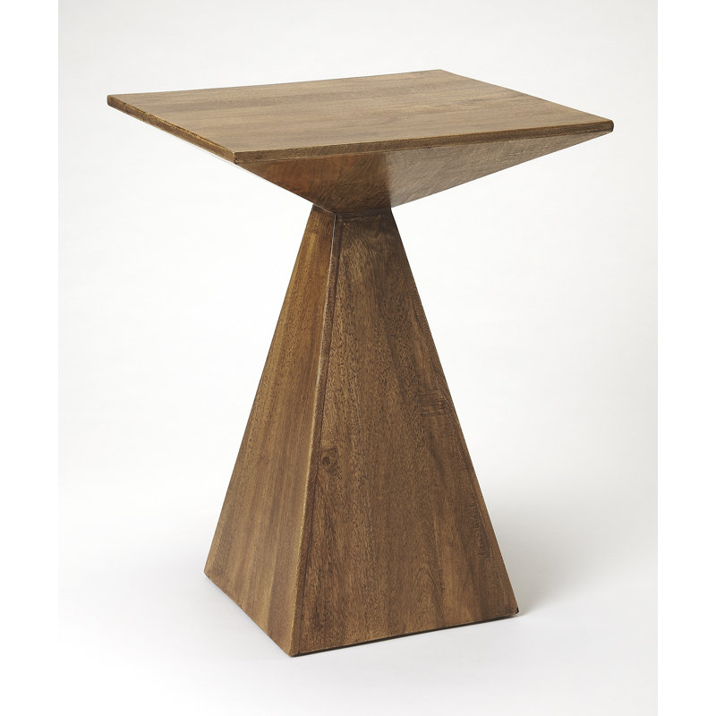 Tioga Solid Wood Block End Table