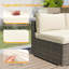 5-Piece All-Weather Wicker Patio Conversation Set With Cushions And Glass Table-247565981