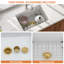 Évier de cuisine en céramique blanche à double cuve à montage sur plan encastré / encastré en argile réfractaire L 24 po x l 18 po-131521400