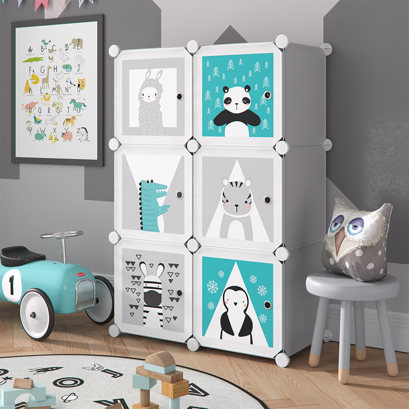 Maurine 5 Door Wardrobe, Grey