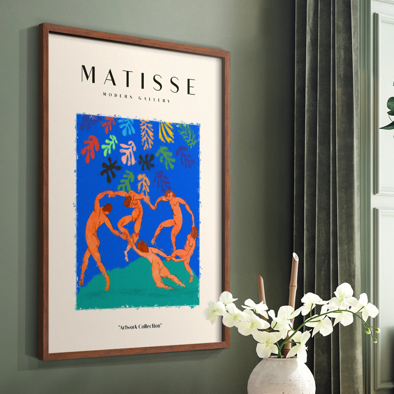 Matisse CX, reproduction encadrée - bois massif, Brun, H 28 po x l 22 po