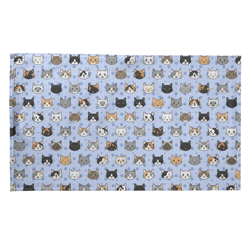 Tea Towel Kitchen Towel, Poly Twill, Blue