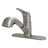 FlowCurve 8 in. Centerset 1-Handle Pull-Out Sprayer Kitchen Faucet with Deckplate in Brushed Nickel