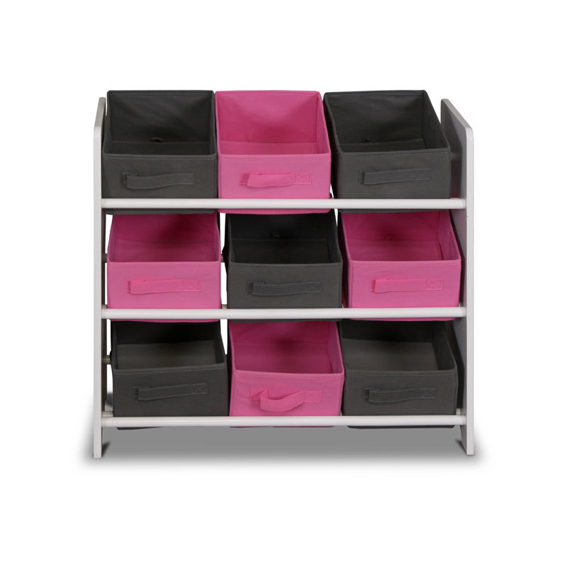 Hollander Rebrilliant Toy Organiser with Bins, Black/Pink