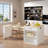 Kitchen Island With Extendable Dining Table, Power Outlet, 2 Drawers, 2 Side Open Shelves And Double-sized Storage Design