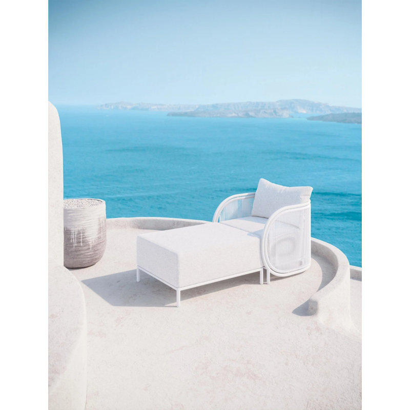 Kamari Outdoor Ottoman with Cushion