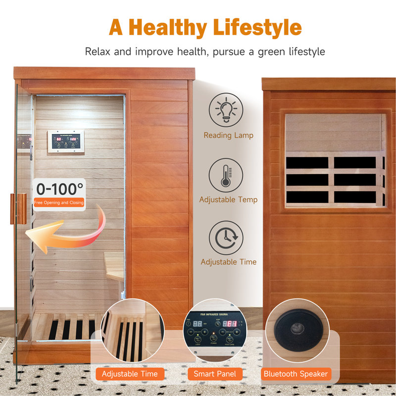 Chambre simple avec sauna à infrarouge, Brun