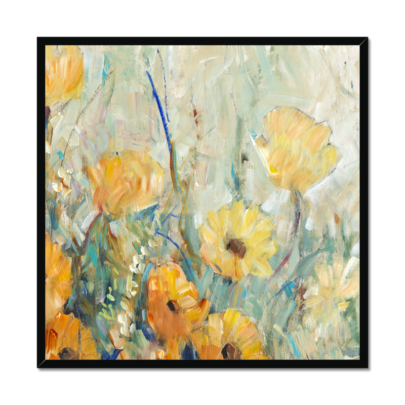 Floral Expression I by Timothy O' Toole - Painting, Black Framed Paper Print, 80cm H x 80cm W