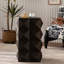 Table d'appoint en bois massif et brun, hauteur 23,03 po avec relief 3D