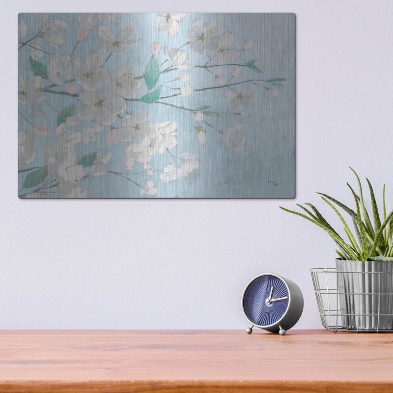 «Spring Blossoms» par Wellington Studio, art mural en métal, H 12 po x l 16 po