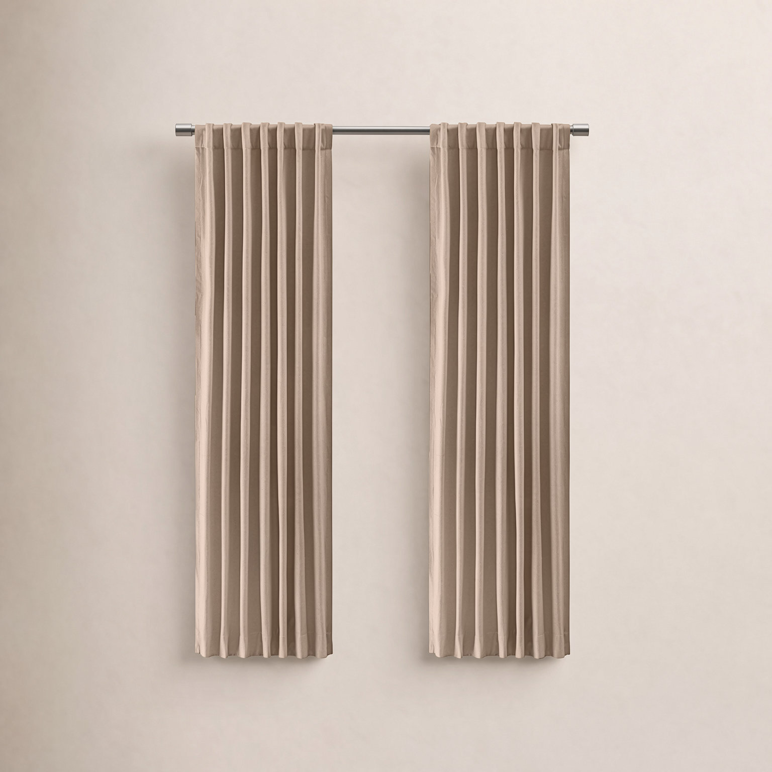 LeeRoy Chevron Room Darkening Curtain Panel, Natural, 48" W x 84" L