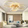 Tavin 5-Light 110cm Golden Loops LED Semi Flush Mount Light