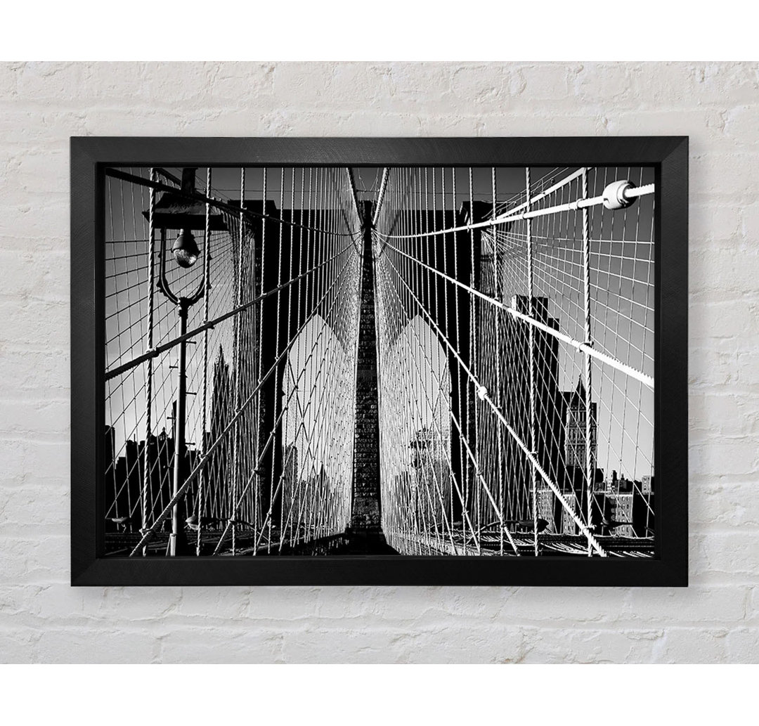 NYC Brooklyn Bridge Architekt B N W - Druck