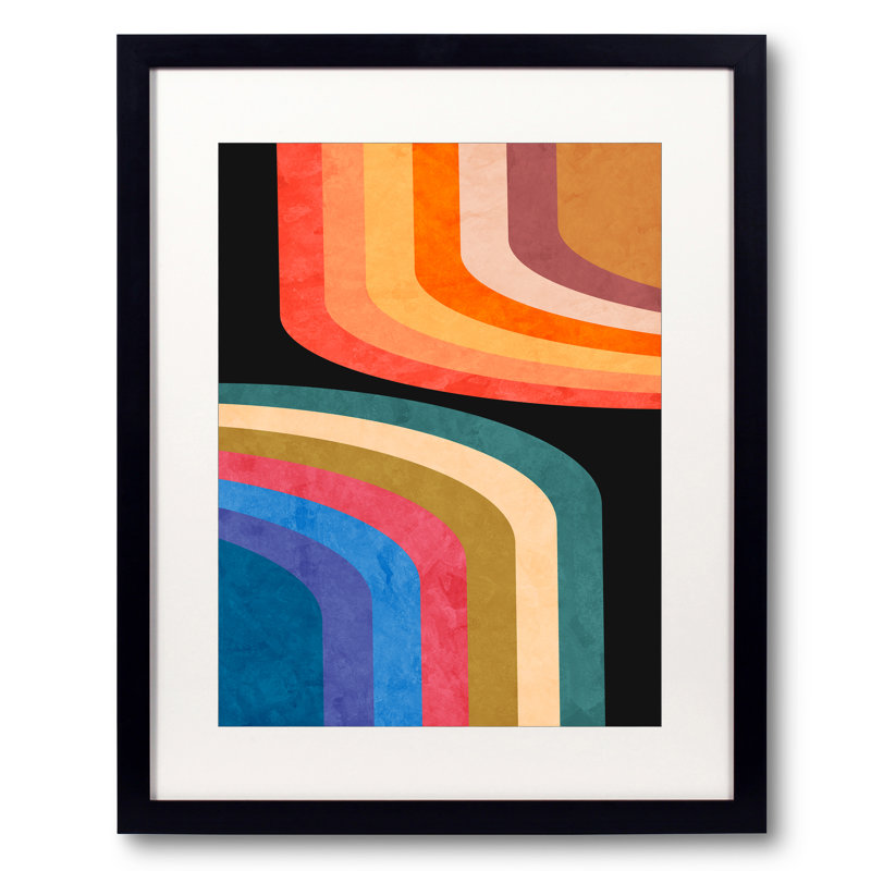 Rainbows 2 Print by Angel Estevez, Black Framed Paper, 31.25" H x 25.25" W
